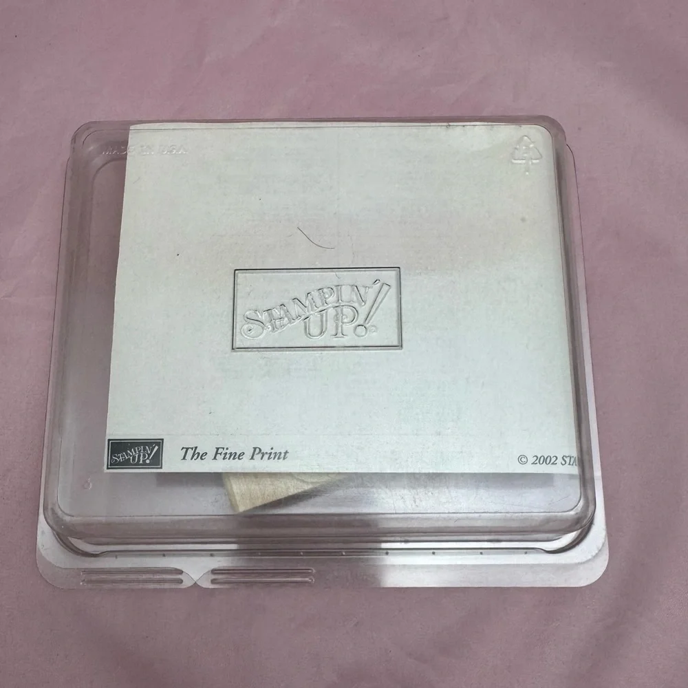Stampin’ Up! 2002 The Fine Print 5pc Rubber Stamp Set Retired 🌸